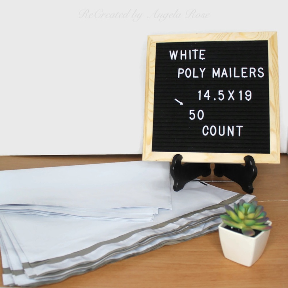 50 14.5 x 19 Poly Mailers - White